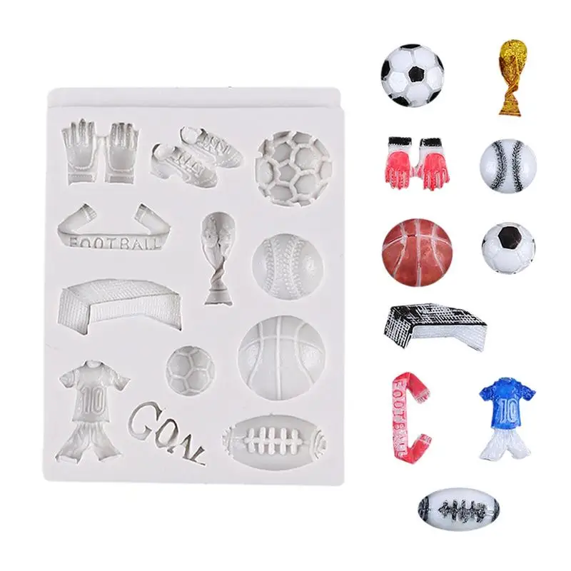 Soccer Ball Silicone Molds Football Birthday Party Silicone Molds for Baking Mold Easy to Demold Food-Grade High-Temperature