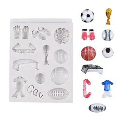 Soccer Ball Silicone Molds Football Birthday Party Silicone Molds for Baking Mold Easy to Demold Food-Grade High-Temperature