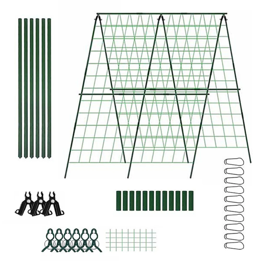 Plant Climbing Frame A Frame Garden Trellis Cucumber Trellis Easy Installation Easy Storage Wire Buckles A Frame Garden Trellis