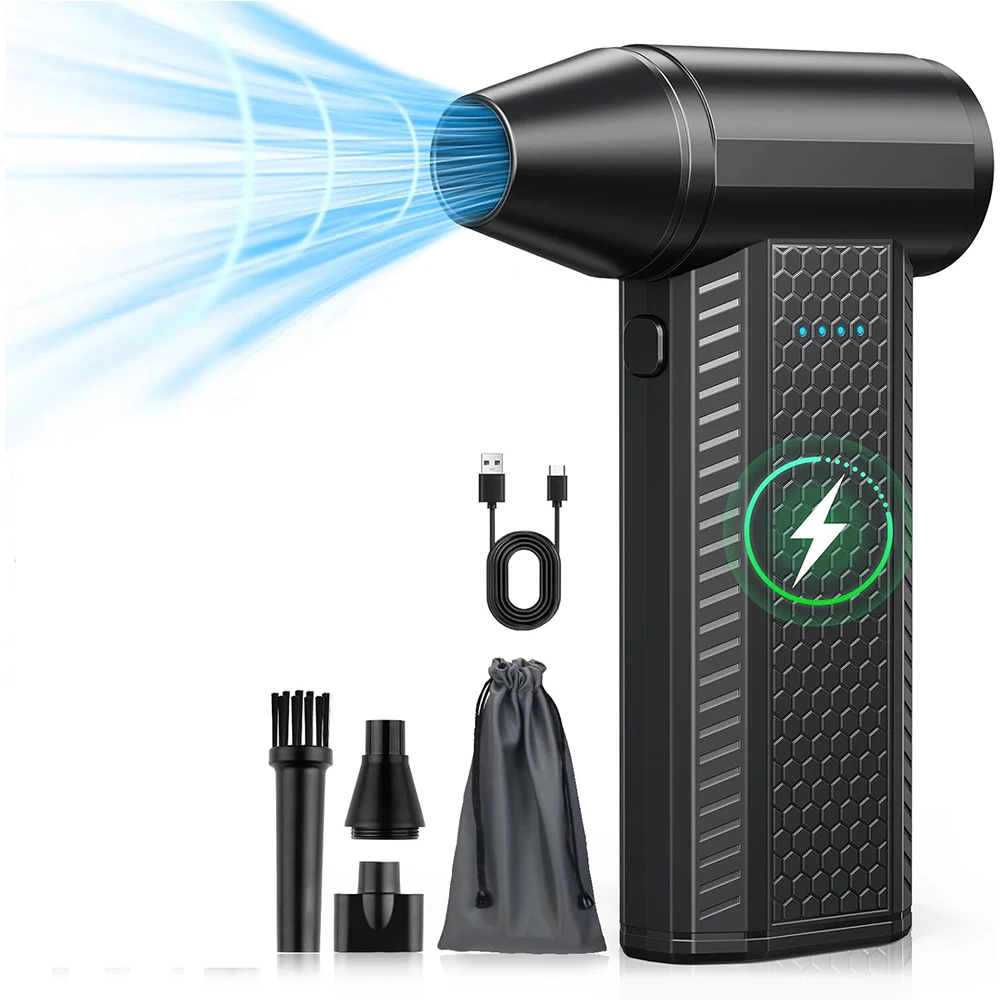 

Portable Cordless 4-Gear 130000RPM Turbo Electric Blower Mini Jet Air Duster Gun Rechargeable Air Cleaner Compressed Jet Fan