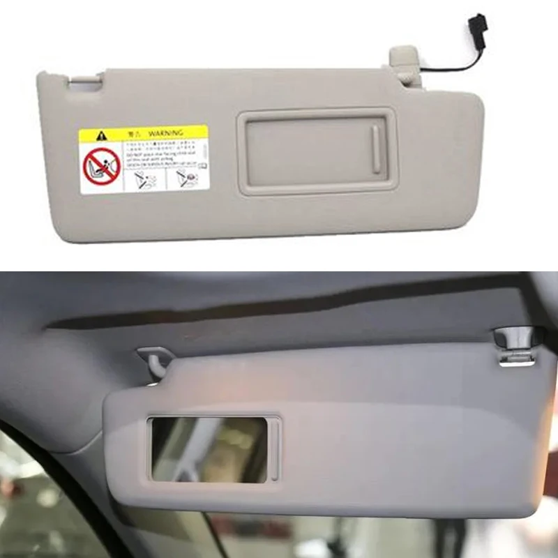 For Volkswagen VW TERAMONT  TIGUAN L Grey Sunvisor Sunshade Car Sun Visor Shield Block Shade Make Up Mirror Left Right 2016-2022