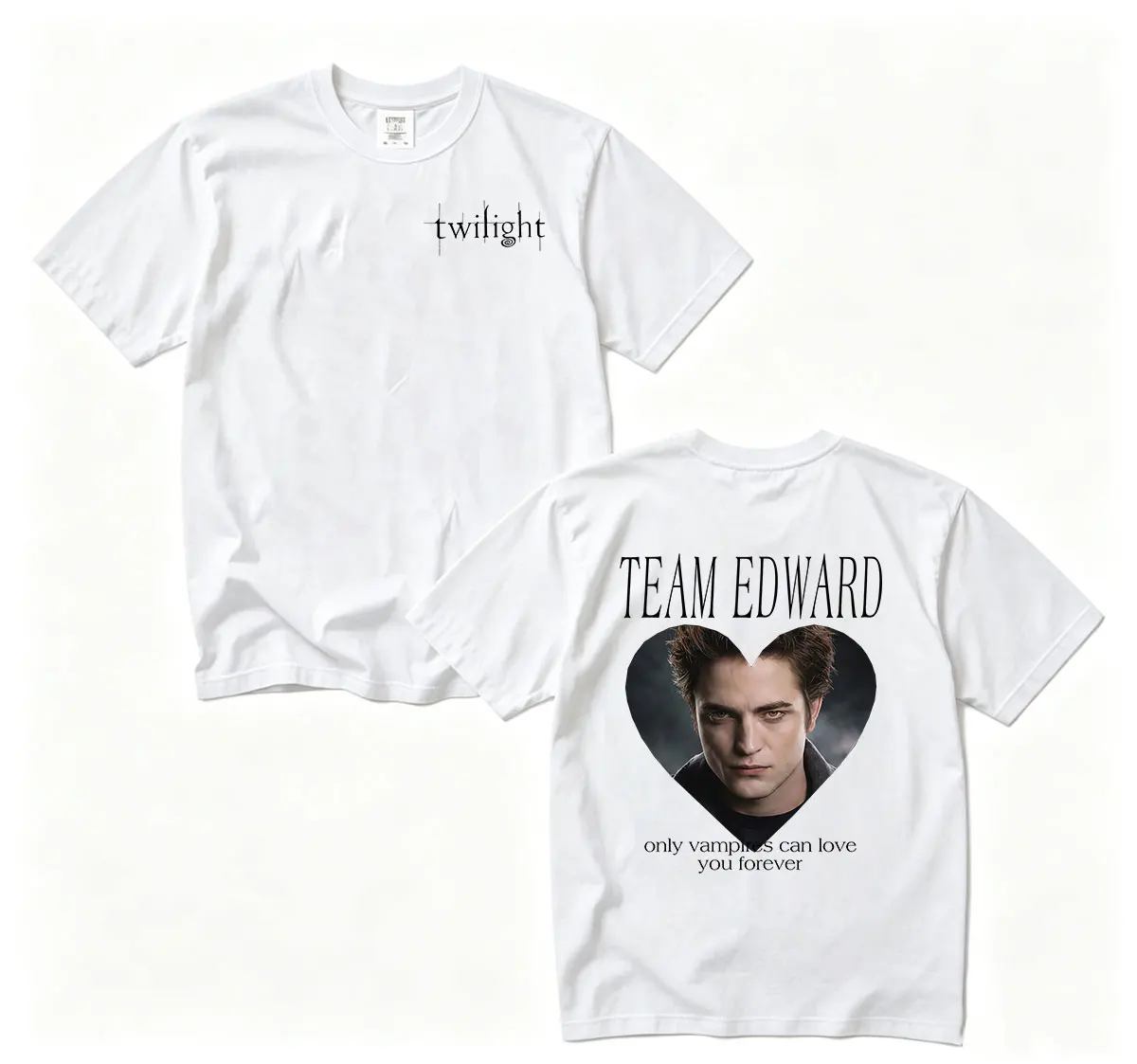 Movie Twilight Team Edward Funny Graphic T Shirts Men's Vintage High Quality Fashion T-shirt Clothing Oversized Cotton T-shirts