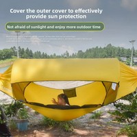 Outdoor Adult Thickened Hammock Tent: Mosquito/Rain Proof & Anti-Rollover, with Full Mosquito Net - Camping Swing Hammock