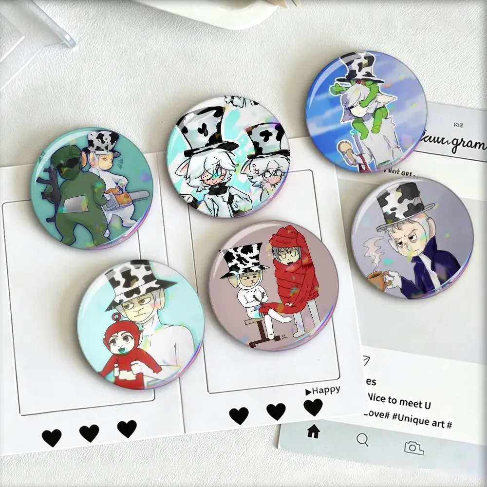 

S-Slendytubbies 3 G-Guardian Badge 25 32 44 58 75 mm Round Fans Collect Friends Gifts Brooch Souvenir