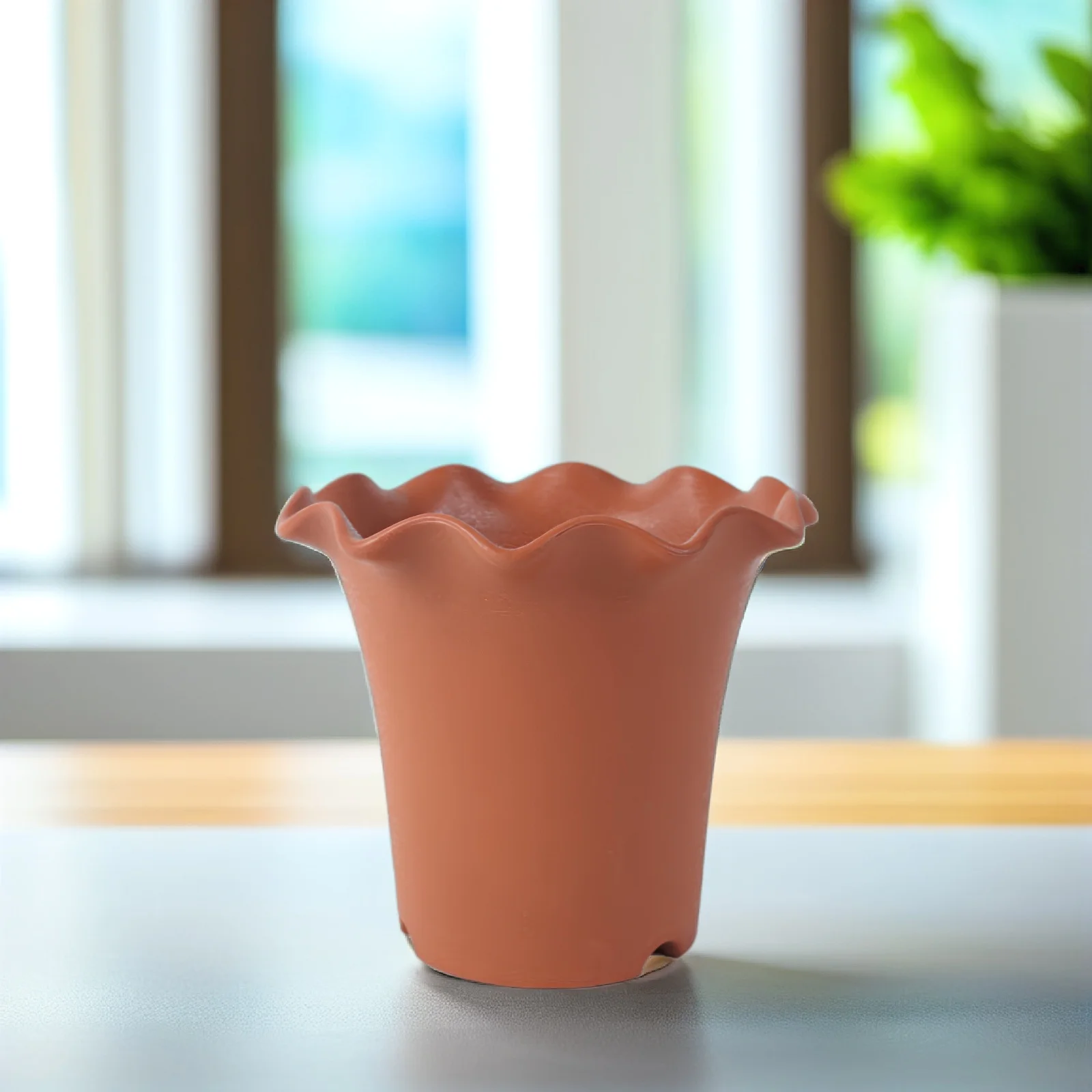 

4pcs Flower Plant Pot Square Design Plant Pots Tray Succulent Plants Pot Hole for Succulents Indoor Outdoor Gardening