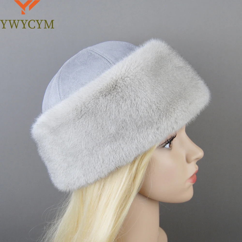 

2024 False Fur Fashionable Brand Caps False Mink Fur Hats For Women Warm Russian Winter Hat Luxurious False Mink Fur Cap