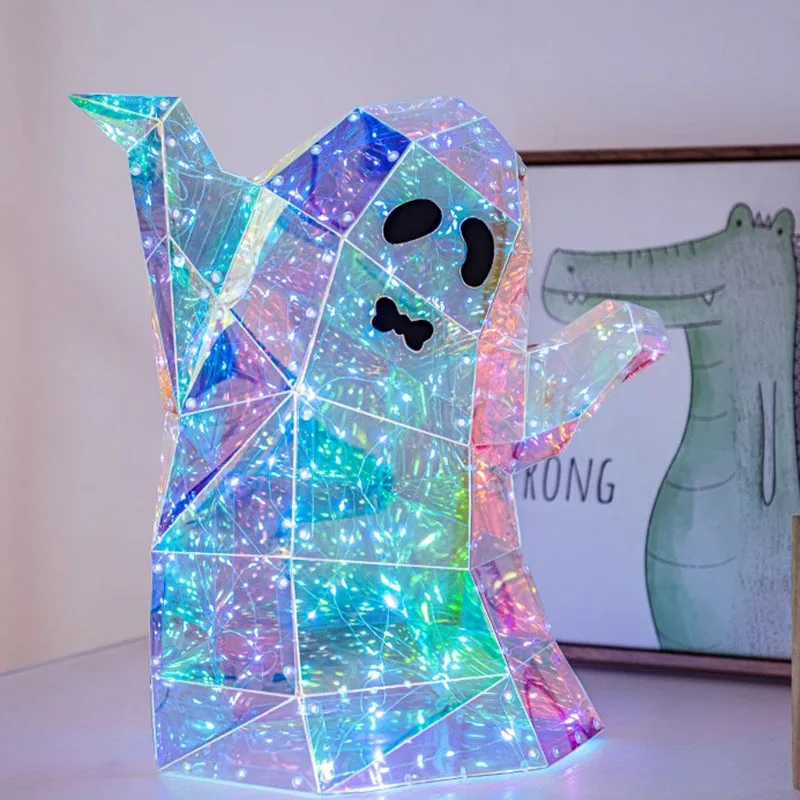 

Cute Ghost Christmas Supplies Luxury Halloween Ornament Bar Horror Scene Arrangement Props Ambient Lights Home Decorations