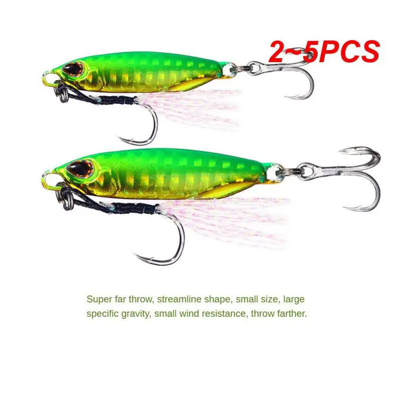 2~5PCS Slow Jig 10g 15g 20g 30g 40g 50g  Fishing Lure Casting Jigging Baits Spoon Metal Fish Saltwater Artificial Hard Bait