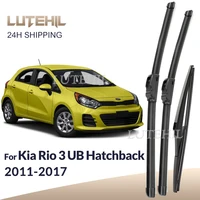 Para Kia Rio 3 UB Hatchback 2011-2017 2012 2013 limpiaparabrisas delantero y trasero limpiaparabrisas cepillos de ventana 26 ""+ 16"" + 11""