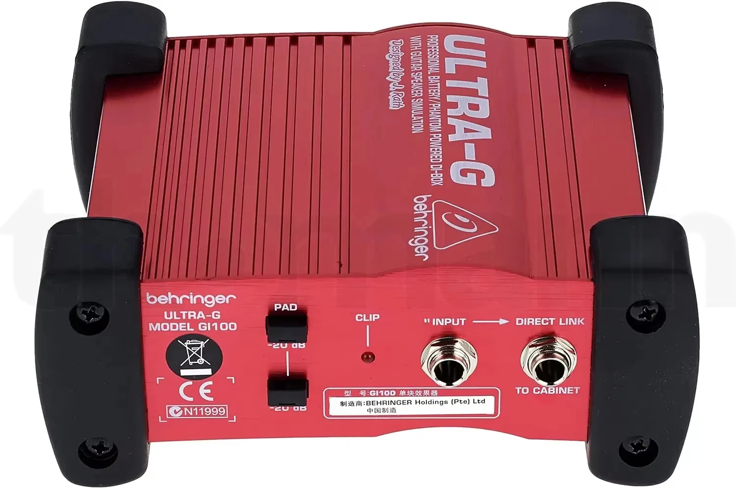 For Stage and Studio Applications【Behringer GI100】Professional Battery/Phantom-Powered DI Box with Guitar Speaker Emulation