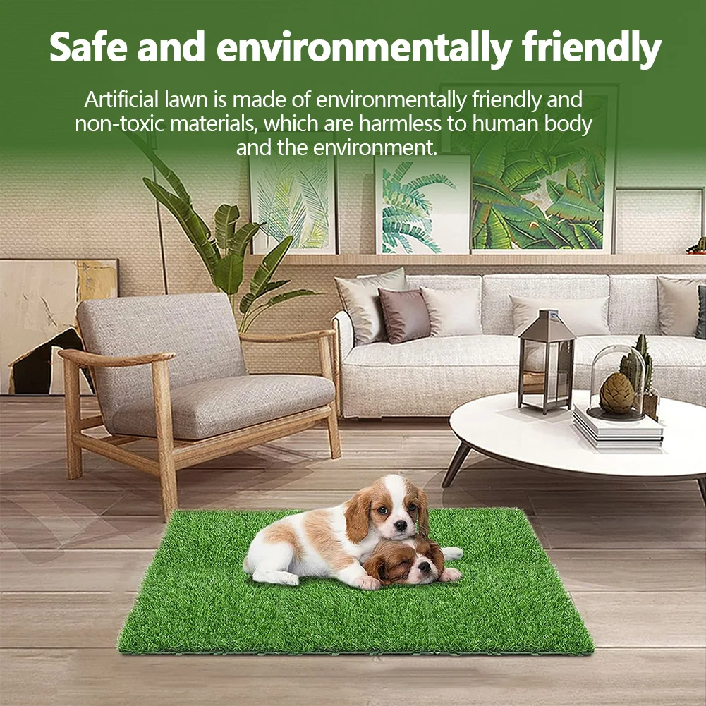 

10 Pcs 12 Inchx12 Inch Square Artificial Grass Mat Interlocking Fake Grass Deck Turf Tiles Turf Mat Grass Rug for Indoor Outdoor