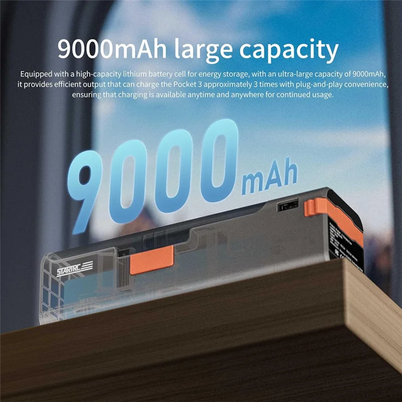 

AAAEL-Multifunctional 9000Mah Battery Charger For DJI Osmo Pocket 3 Fast Charging Case 20W Digital Display