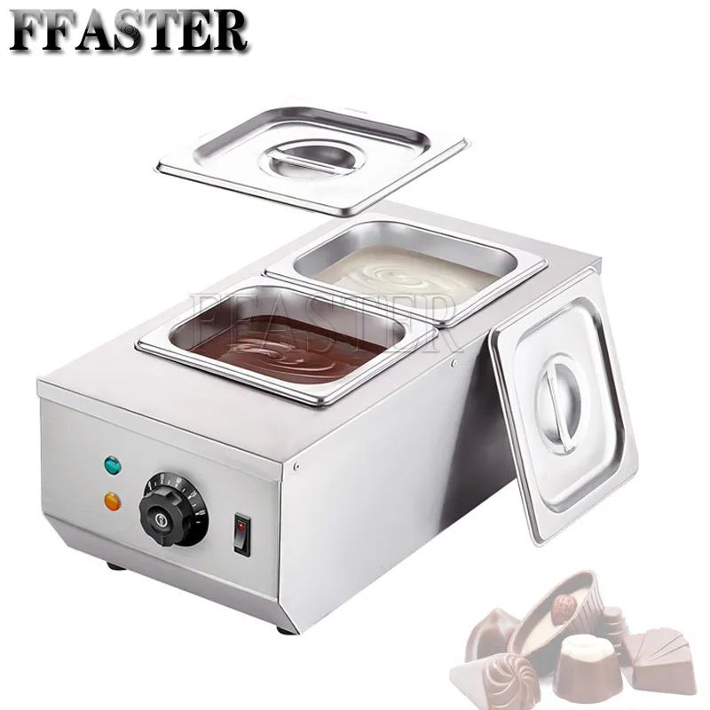 Electric Chocolate Cheese Melting Machine Heater Commercial Double Hot Pot Fountain Boiler Dipping Cylinder Melter Pan Warmer