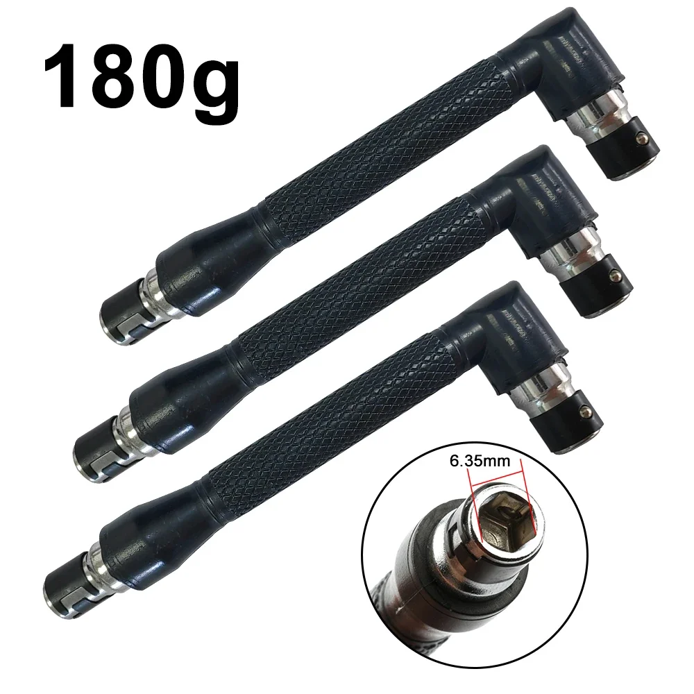

L-Type 1/4 Inch Hexagon Screwdriver Bit Set - 90° Double-End Handle with 6.35mm (1/4") Wrench Tool - Black