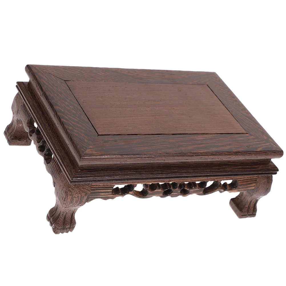 

LED Craft Base Decoration Wood Flower Pot Wooden Display Pedestal for Crafts Plants