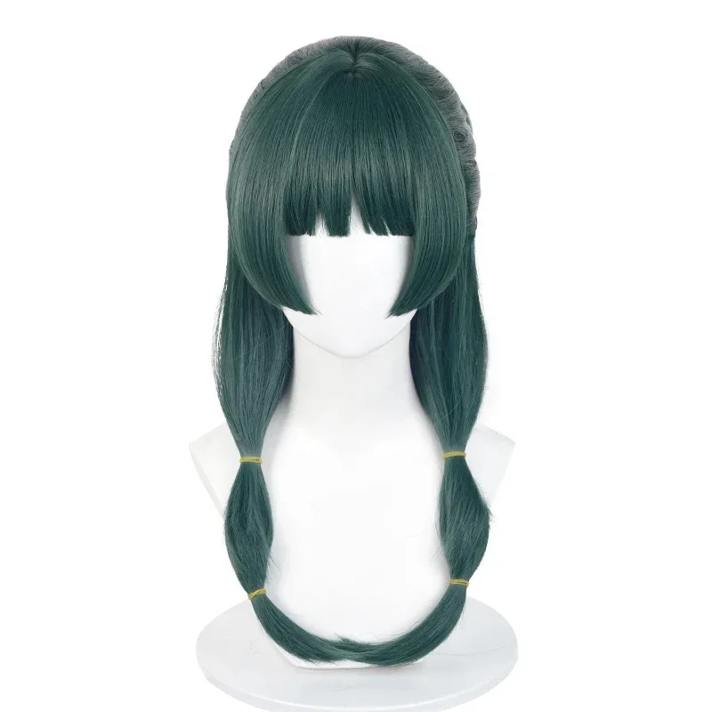 Dark Green Synthetic Wig High Quality Chemical Fiber Anime Character Cosplay Cat Design Reality Show Inspired Hairpiece