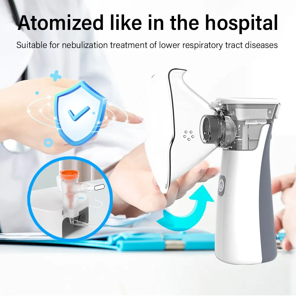 Silent Mesh Handheld Nebulizer Asthma Inhaler Atomizer Mini Portable Nebulizer Humidifier Children Health Care