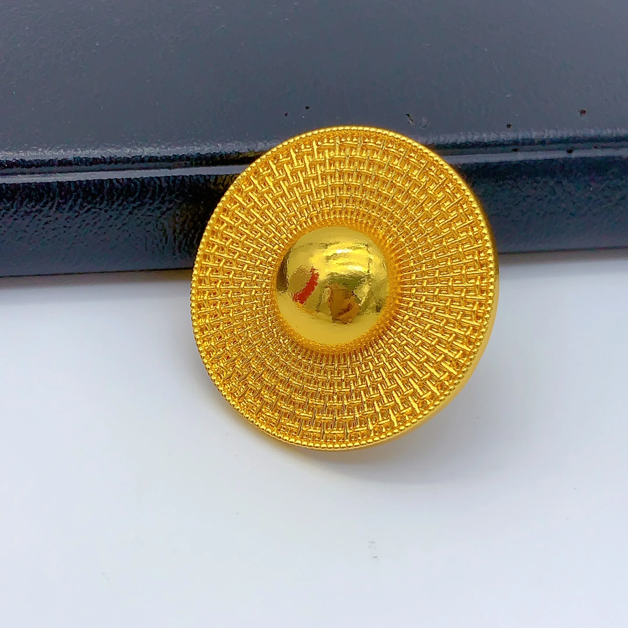 Luxuriöses Äthiopisches Zweireihiges Halsketten- und Ohrring-Set für Damen, Dubai Brautschmuck, 24k Goldfarben-Set, Hochzeitsgeschenke – Detail 5