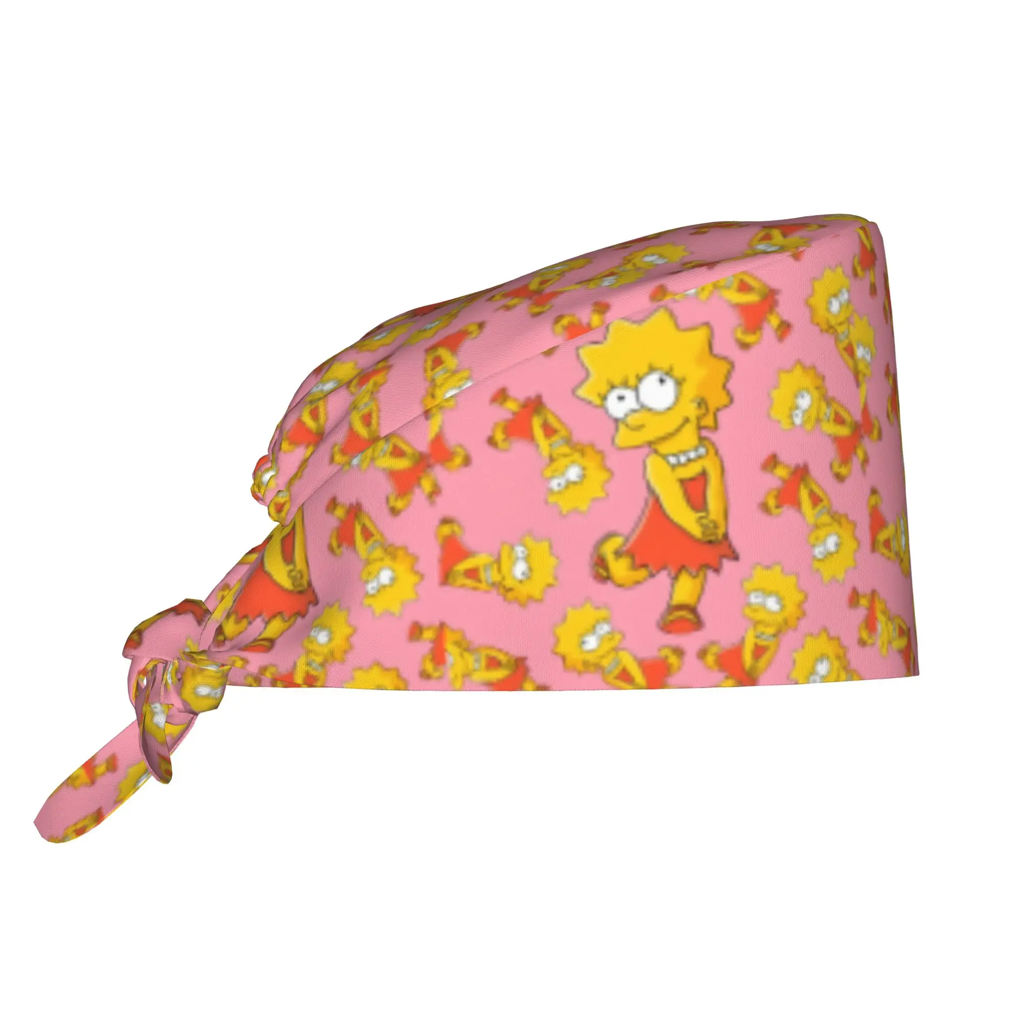 Custom S-Simpsoned Cartoon Medical Staff Scrubs Hat Men Women Homer Manga Doctor Nursing Surgical Cap Scrub Caps