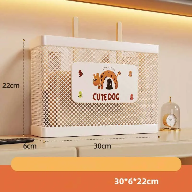 Metal Router Storage Box No Drilling Wall Mounted Living Room Wall Mounted Wireless Hidden Storage Wifi Fixed Storage Rack ZJ33 view 5