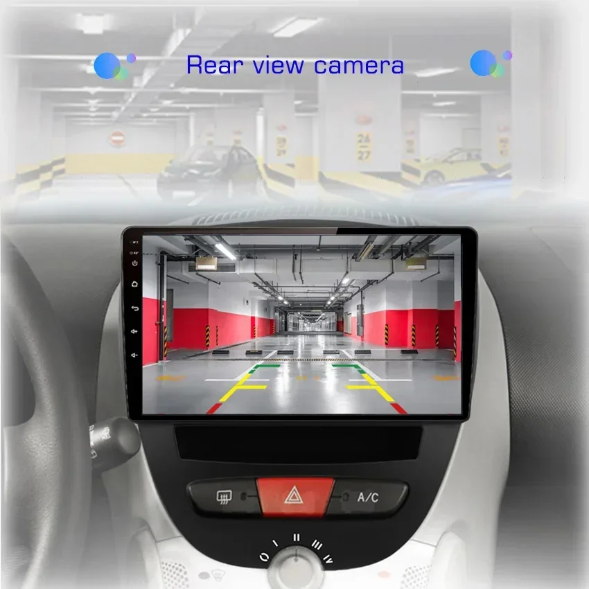 2DIN 9inch Android 13 radio For Peugeot 107 Toyota Aygo Citroen C1 Car stereo Multimedia Player Carplay Auto GPS Navigation