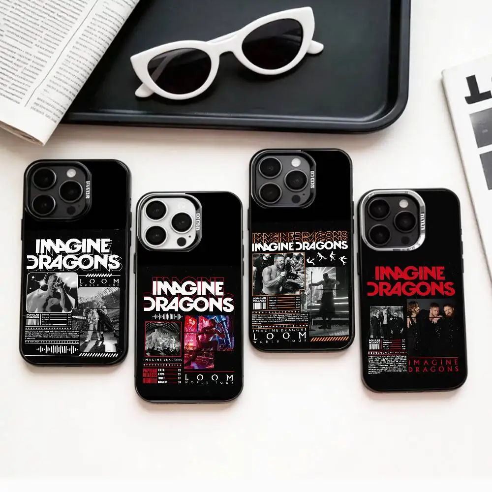 

COOL BAND I-Imagine Dragons Phone Case For iPhone17,16,15,14,13,12,11 Plus,Pro Max Colored Silver Plated Inside Cover