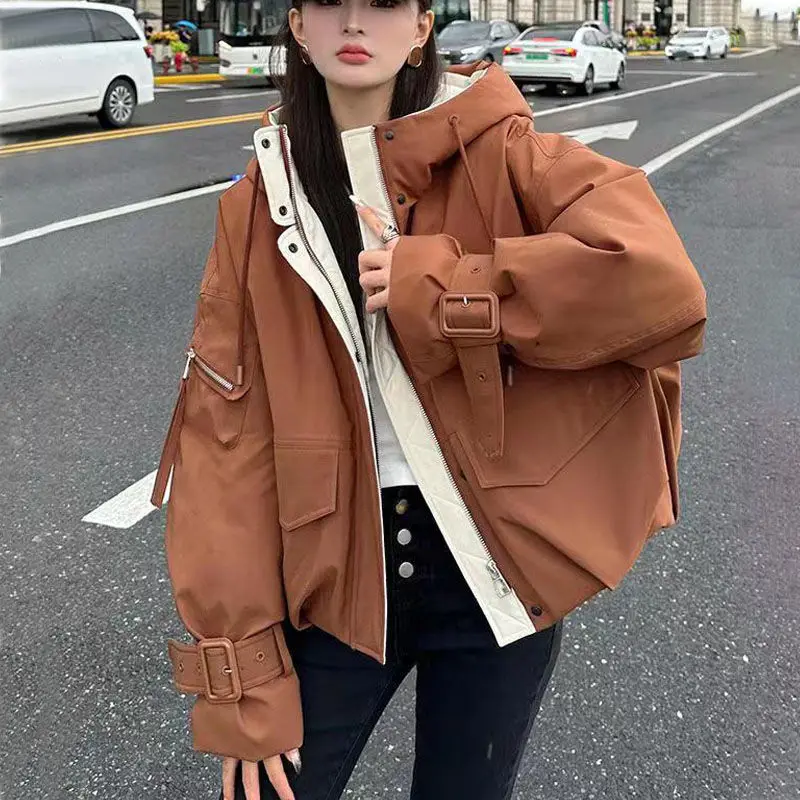 

New Autumn And Winter Cotton Jacket For Women Outdoor Parka Fashion Casual Simple Short Cotton Jacket Trendy