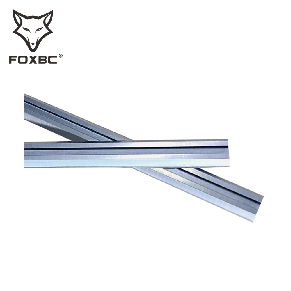 FOXBC 3-1/4 "HSS شفرات المسحاج 82 مللي متر × 5.5 مللي متر × 1.2 مللي متر سكاكين المسوي لـ Metabo Dewalt Makita BOSCH أدوات النجارة الكهربائية 2 قطعة