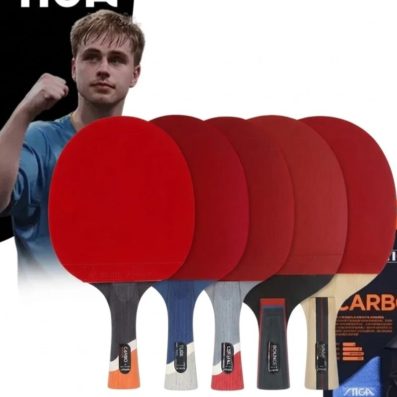 STIGA  3/ 4 /5/ 6 Star  CARBOTable Tennis Racket  Ping Pong Paddle for Advanced Fast Attack Non-sticky pimples-in Rubbers
