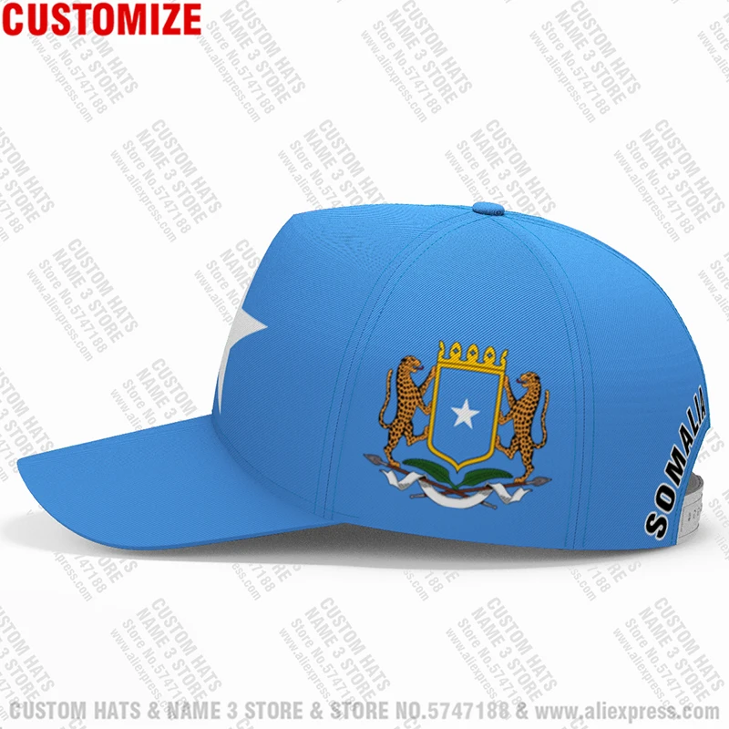 Somalia Baseball Caps Free Custom Name Team Logo Hats Som Country Travel Federal Nation Soomaaliya Republic Flag Somali Headgear