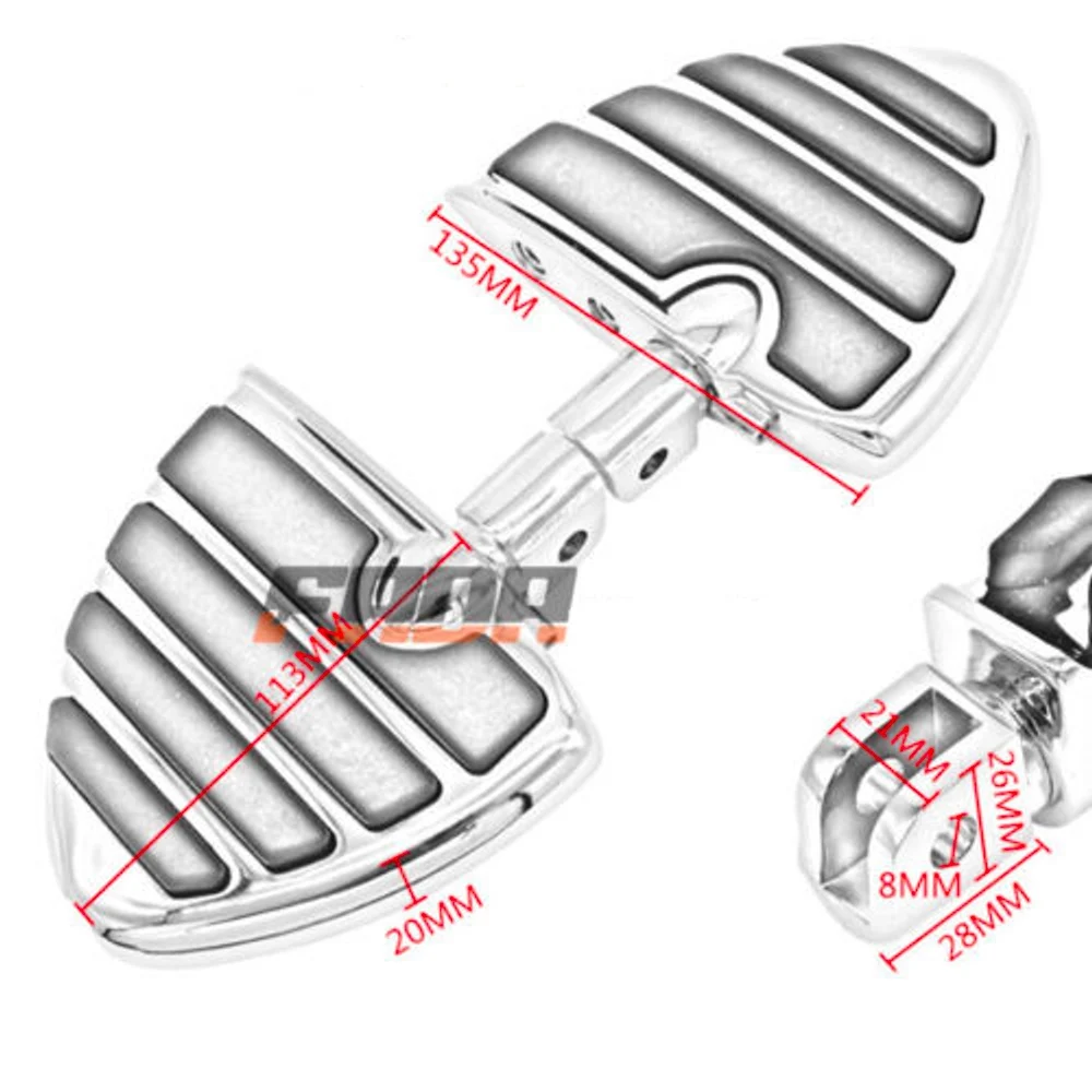 Front Foot Pegs Footrest for Suzuki Boulevard M50 Intruder M800 C50 M109R Intruder M1800R VZR1800 M90 Volusia VL800 2001+ (099)