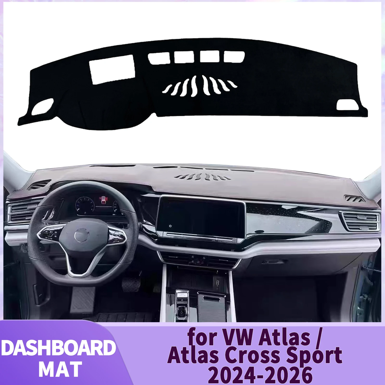 

fit for VW Atlas 2024 2025 2026 Cross Sport Car Accessories Dashmat Dashboard Cover Pad DashMat Sunshade Protective Carpet