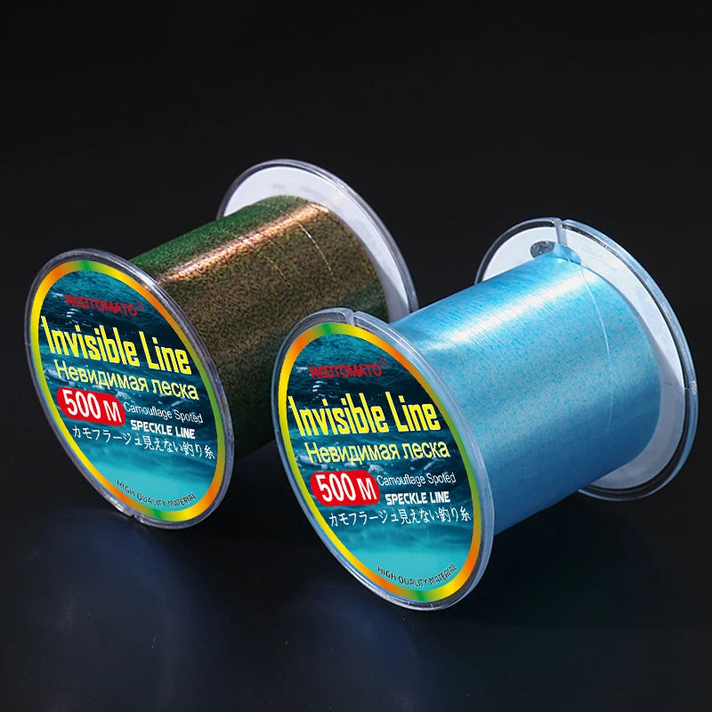 REDTOMATO 500m Unsichtbare Angelschnur Monofilament Nylon Superstark Japanische Fluorcarbon-Beschichtung 3D Spot Line für Pesca