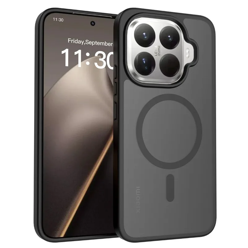 Magnetische, matte, stoßfeste Hülle für Xiaomi 17T Pro, Magsafe, kabelloses Laden, harte Acryl-Soft-Frame-Schutzhülle für Mi 15T 15TPro – Detail 8