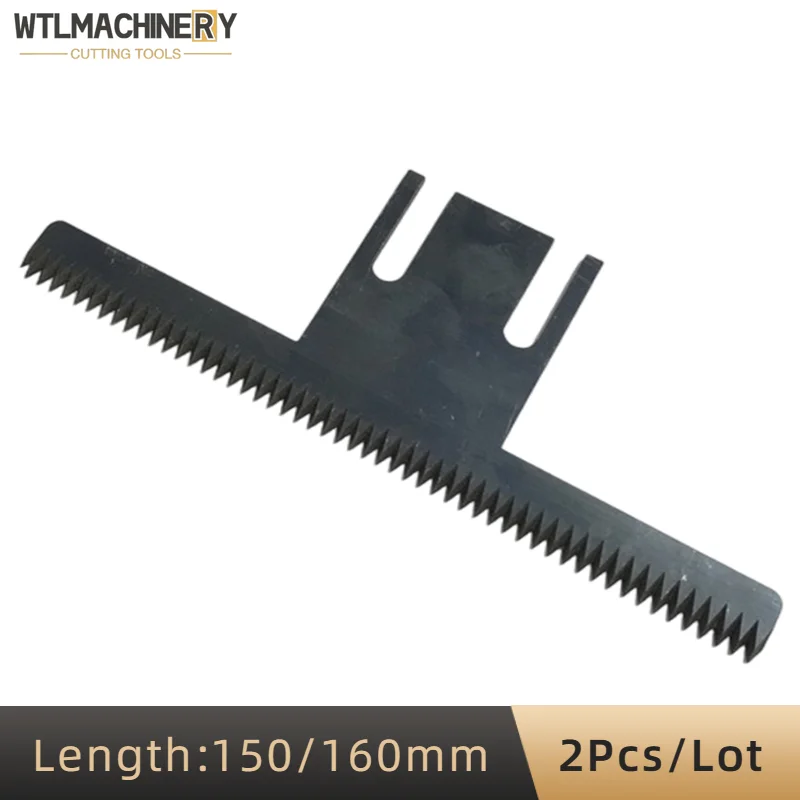 

2Pcs Horizontal Sealing Machine Tooth Cutting Blade T Shape L:150/160mm For Vertical Packing Machine Thickness 1.5/2mm