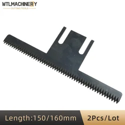 2 pezzi sigillatrice orizzontale lama da taglio per denti a forma di T L:150/160mm per macchina imballatrice verticale spessore 1.5/2mm