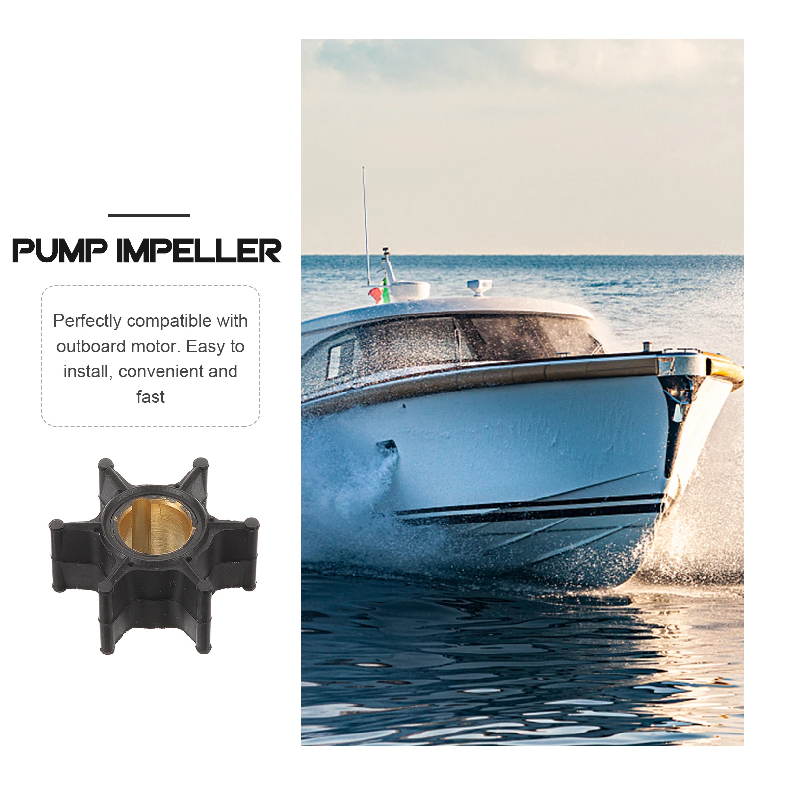

Water Pump Impeller for Outboard 386084 18 3050 9 45201 Copper Rubber Durable Replacement Marine Accessory Safe