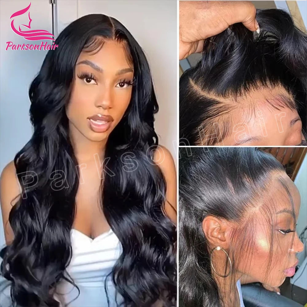 180% Fake Scalp Wig 13x4 HD Transparent Lace Frontal Wigs Invisible 13x6 Lace Front Wigs Body Wave Human Hair Lace Wig Remy Hair