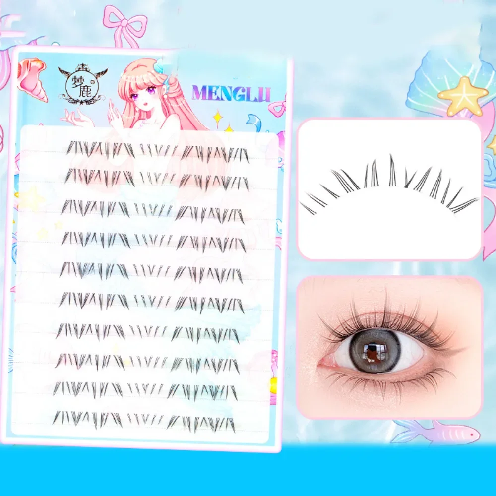10-reihige neue modische Feen-Unterwimpern, natürlich, segmentiert, künstliche Wimpern, Pfropfen, photogenes Licht, Make-up-Zubehör
