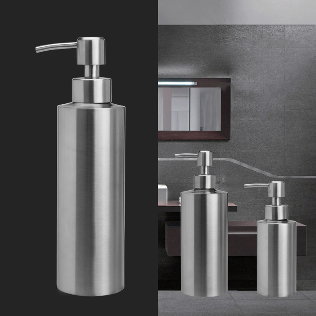 

Hand Wash Dispenser Portable Anti-rust Refillable Washable Stylish Home Bathroom Countertop Sink Bottle 15.5x5.5cm