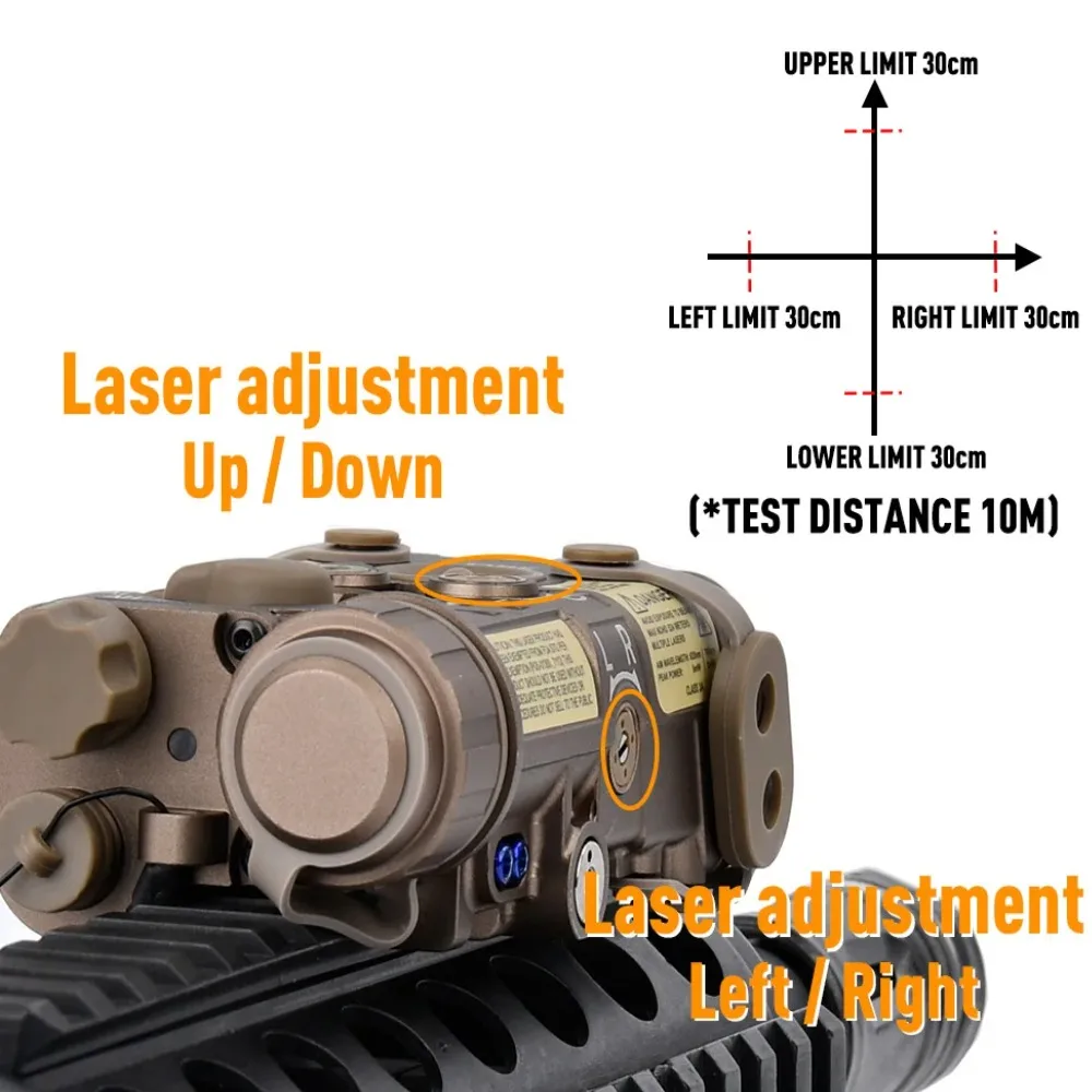 Linterna LED táctica L3 NGAL, indicador láser rojo, azul y verde, accesorios para pistola de visión, puntería con interruptor de presión compatible con riel de 20mm