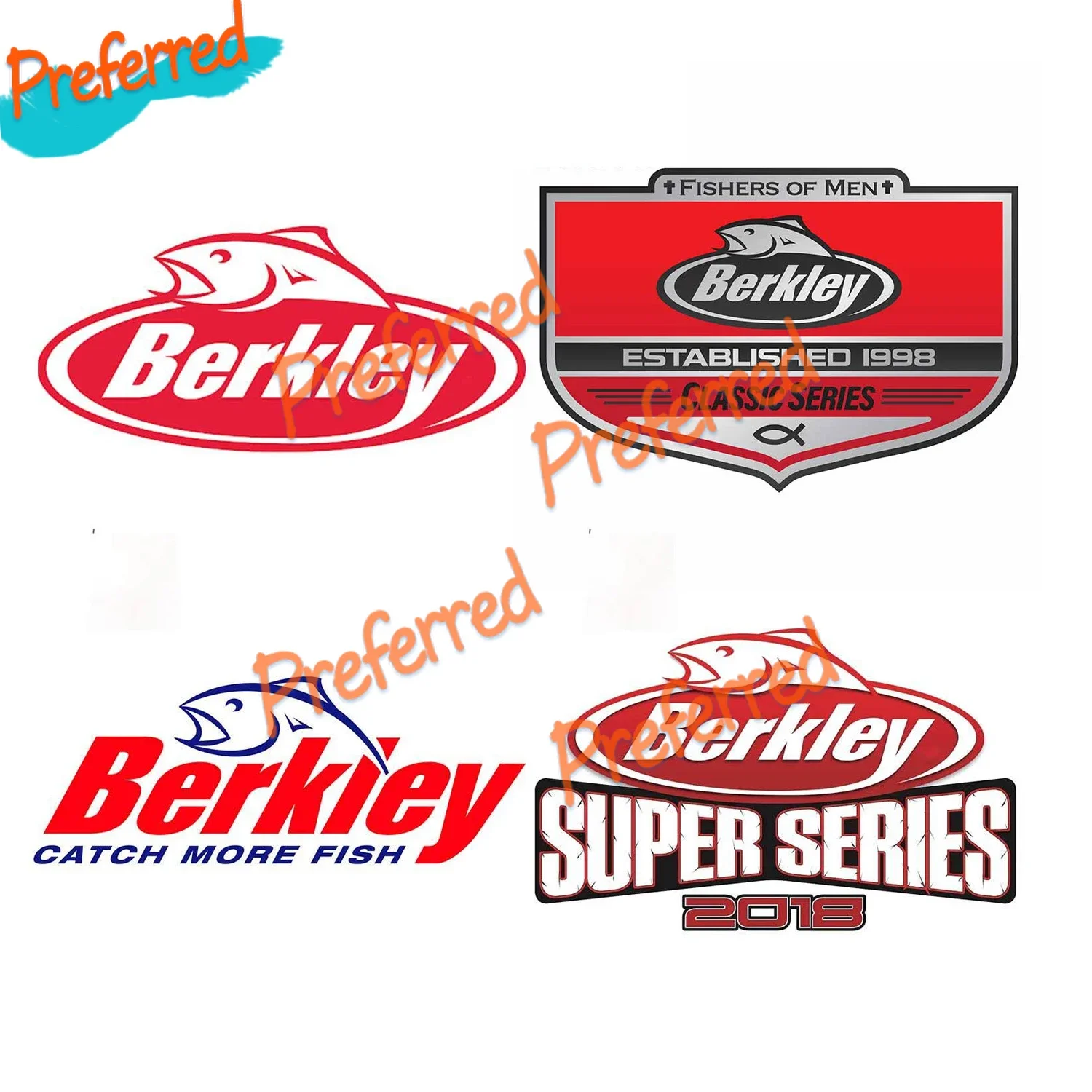 High Quality Sticker for Berkleys Fishing Logo Decal Angling Fly Fish Tackle Box Vinyl Sticker Die-Cut