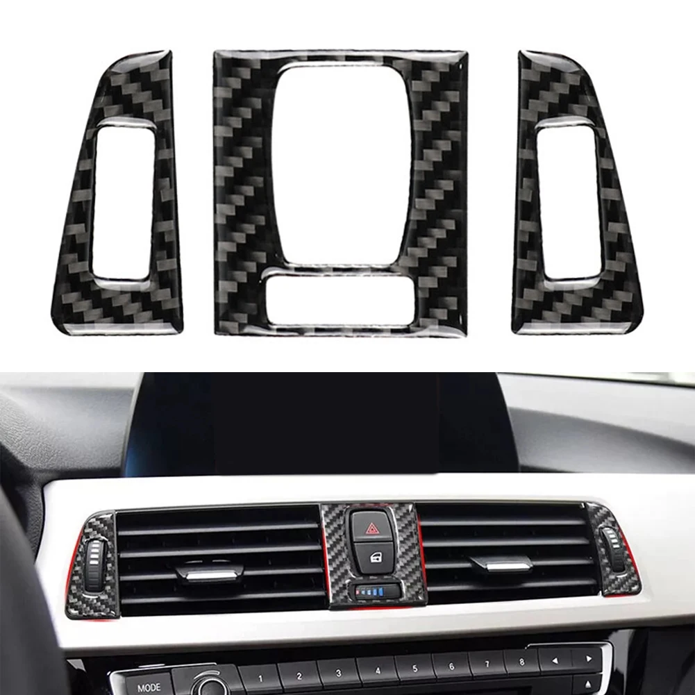 for bmw Carbon Fiber Accessories Size NO for bmw Air Vent Trim Long-lasting Sleek Finish Car Air Vent Protection