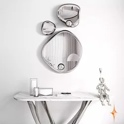 Shaped stone stainless steel living room background three-dimensional wall decoration Hotel club villa creative wall decoration