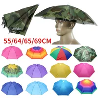 Umbrella Hat Sunscreen Fishing Umbrella Adjustable Universal Headwear Hat Hands Free Foldable Fishing Cap for Outdoor Sports