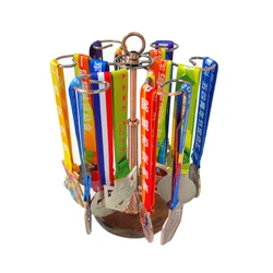 Marathon Medal Rotating Display Stand, Desktop Display Case, Office, Running, Sports, Organizer