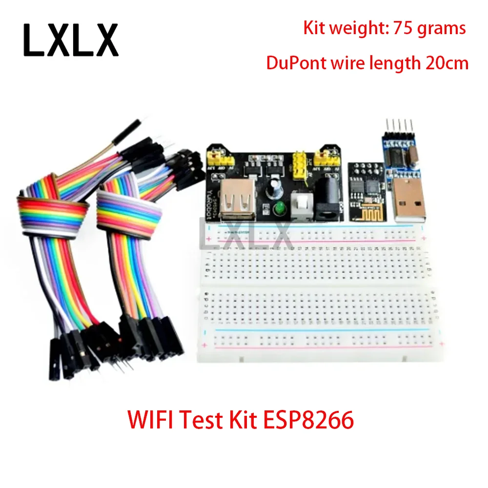 LXLX1 WIFI Test Kit ESP8266 WIFI Module + CH340 + Power Supply + Breadboard