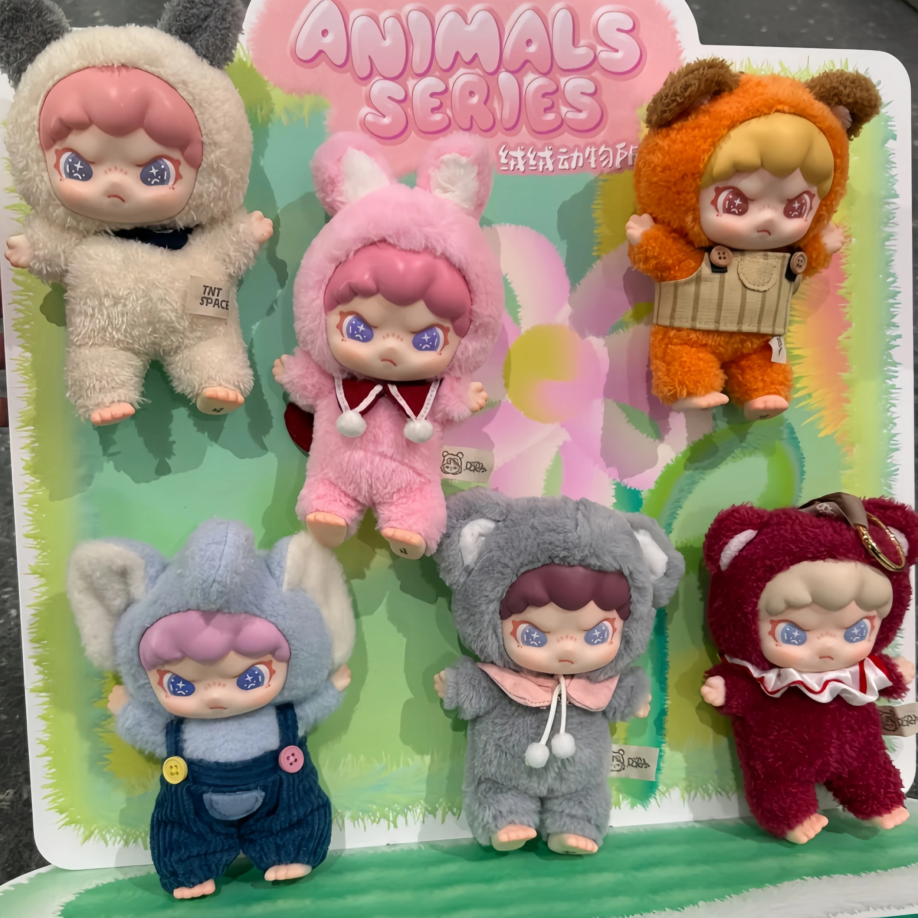 Echte Dora Animals Series Blind Box Velvet Action Figure Handgemaakte vinyl hanger poppen Leuke kunst speelgoedmodel verjaardagscadeaus