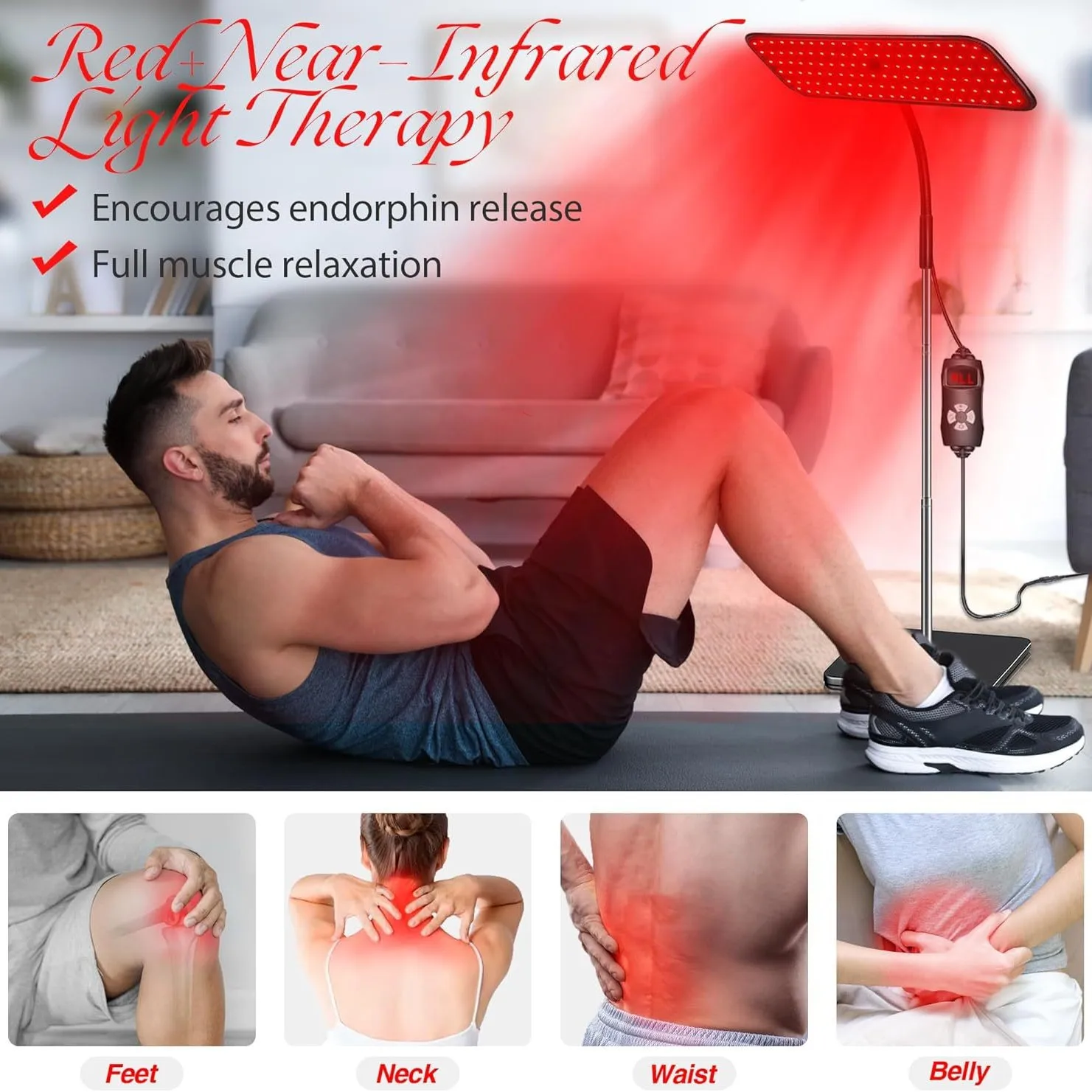 Red Light Full Body LED Infrared Beauty Skin Care Lamp