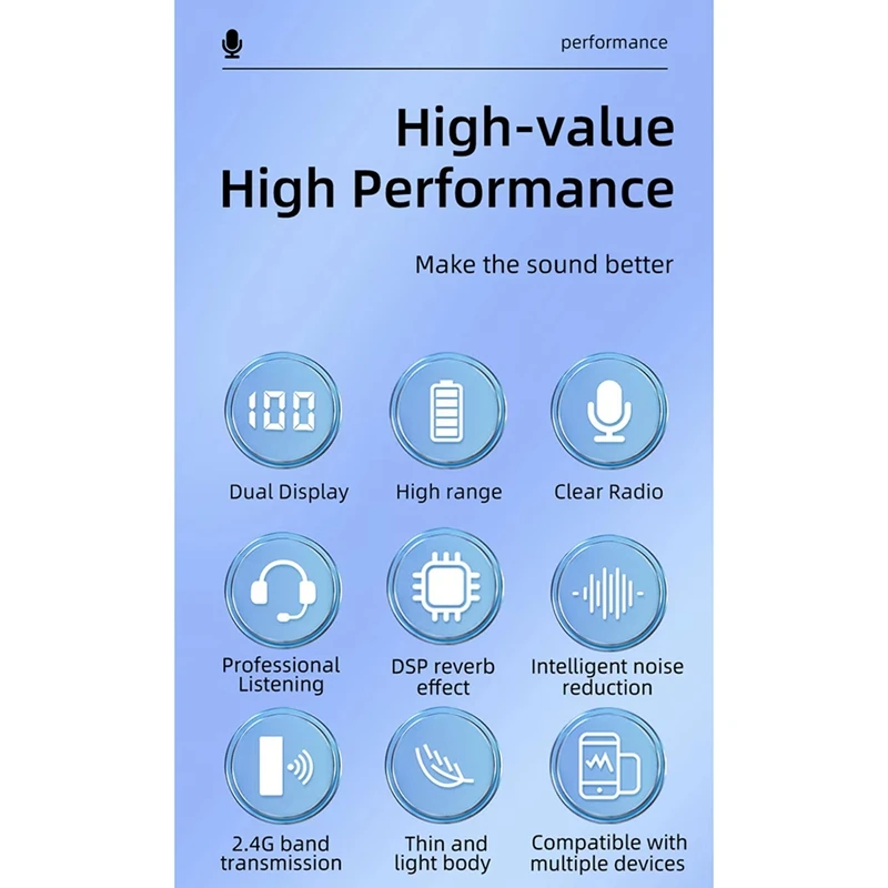 

S16 Wireless Microphone Intelligent Noise Reduction Mobile Camera Sound Card Computer Audio Video Recording Lavalier Mic-A12I